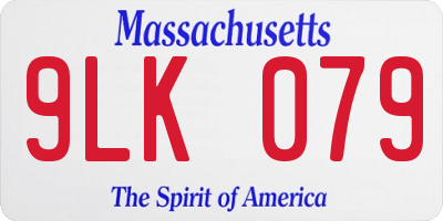 MA license plate 9LK079