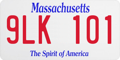 MA license plate 9LK101