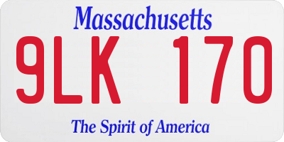MA license plate 9LK170