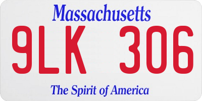 MA license plate 9LK306
