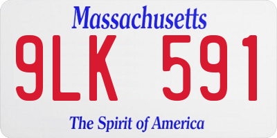 MA license plate 9LK591