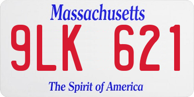 MA license plate 9LK621