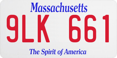 MA license plate 9LK661
