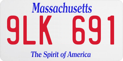MA license plate 9LK691