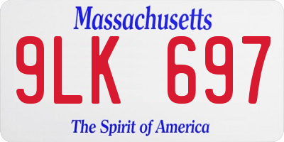 MA license plate 9LK697