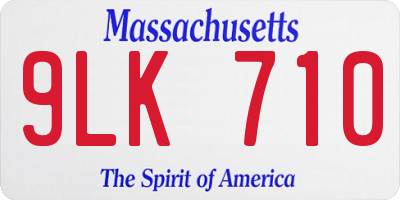 MA license plate 9LK710