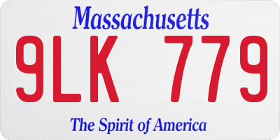 MA license plate 9LK779