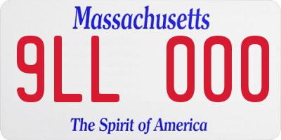 MA license plate 9LL000