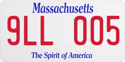 MA license plate 9LL005