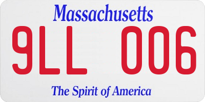 MA license plate 9LL006