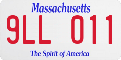 MA license plate 9LL011