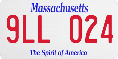 MA license plate 9LL024