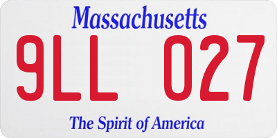 MA license plate 9LL027