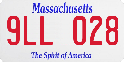 MA license plate 9LL028