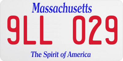 MA license plate 9LL029