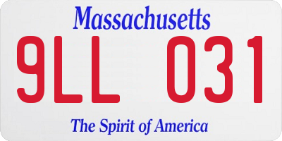 MA license plate 9LL031