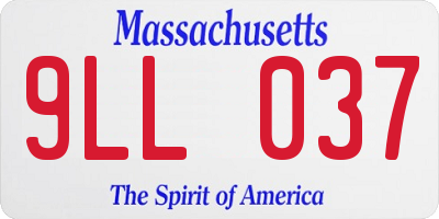 MA license plate 9LL037