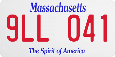 MA license plate 9LL041