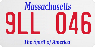MA license plate 9LL046