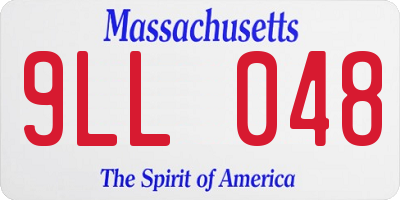 MA license plate 9LL048