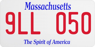 MA license plate 9LL050