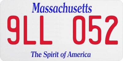 MA license plate 9LL052