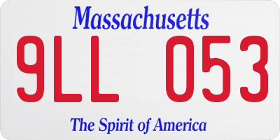MA license plate 9LL053