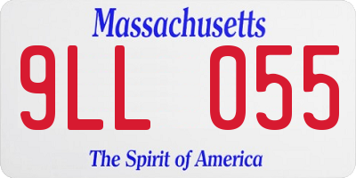 MA license plate 9LL055