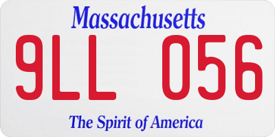 MA license plate 9LL056