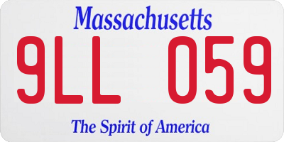 MA license plate 9LL059
