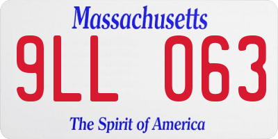 MA license plate 9LL063