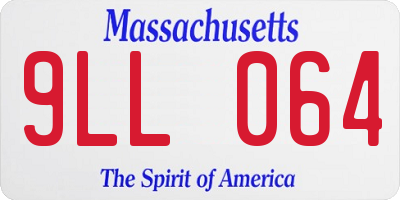 MA license plate 9LL064