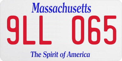 MA license plate 9LL065