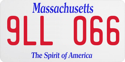 MA license plate 9LL066