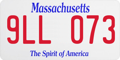 MA license plate 9LL073
