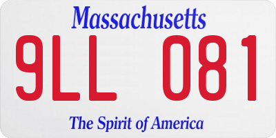 MA license plate 9LL081