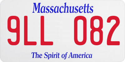 MA license plate 9LL082