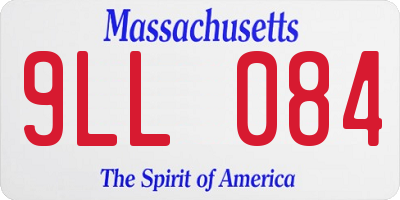 MA license plate 9LL084