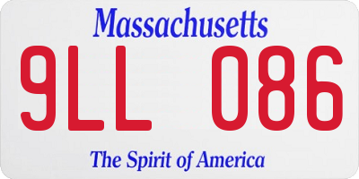 MA license plate 9LL086