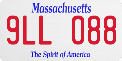 MA license plate 9LL088