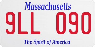 MA license plate 9LL090