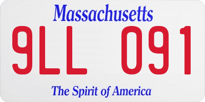MA license plate 9LL091