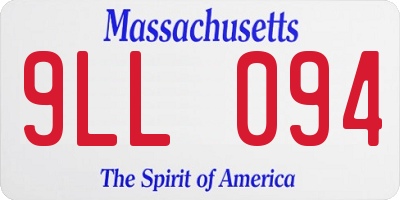 MA license plate 9LL094