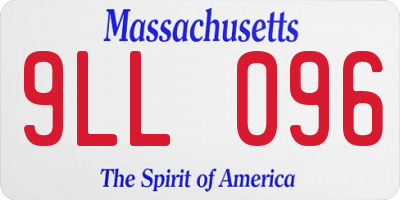 MA license plate 9LL096