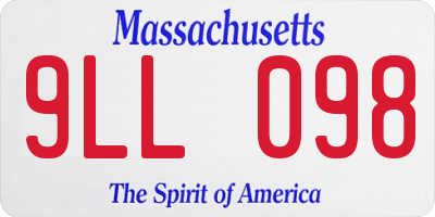 MA license plate 9LL098