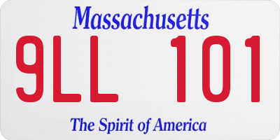 MA license plate 9LL101