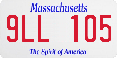 MA license plate 9LL105