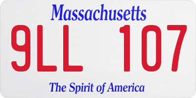 MA license plate 9LL107