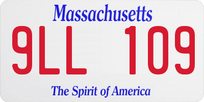 MA license plate 9LL109