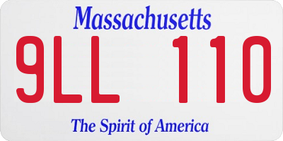 MA license plate 9LL110
